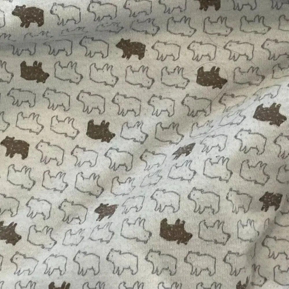 Unisex Brown Bear Fleece Outerwear, Bunting, One-Piece, Hooded Romper 6-9 Mos.